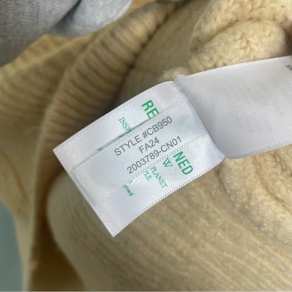 J.Crew Long Ribbed Cardigan Cream Ivory Size XS Wool Blend Pockets Ribbed Chunky